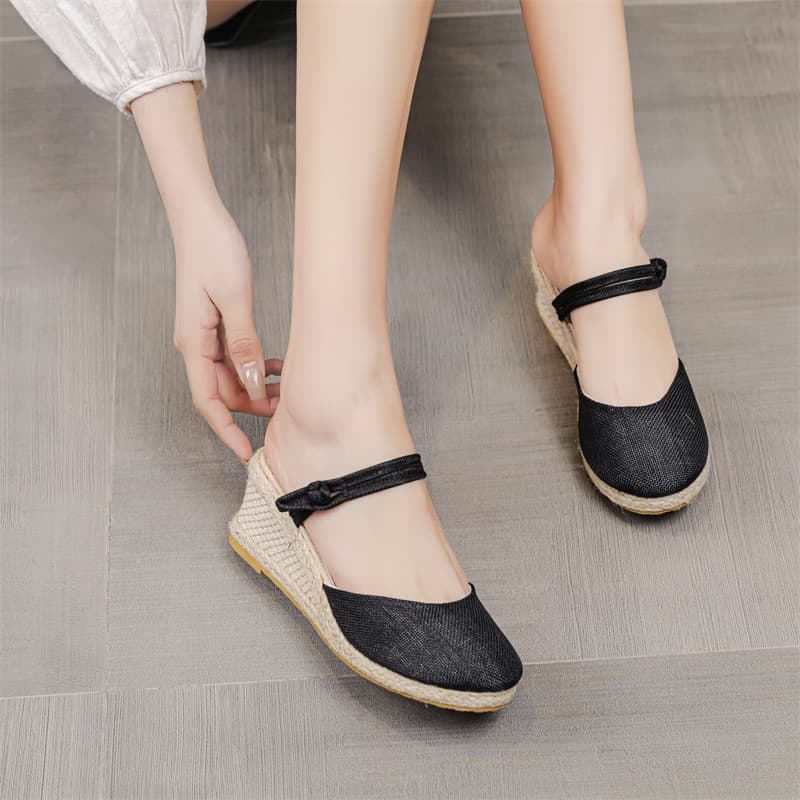2026 Autumn-Summer New High Heel Sandals for Export Cross-border Wedge Women's Shoes Casual Beige Korean Style Women's Slippers