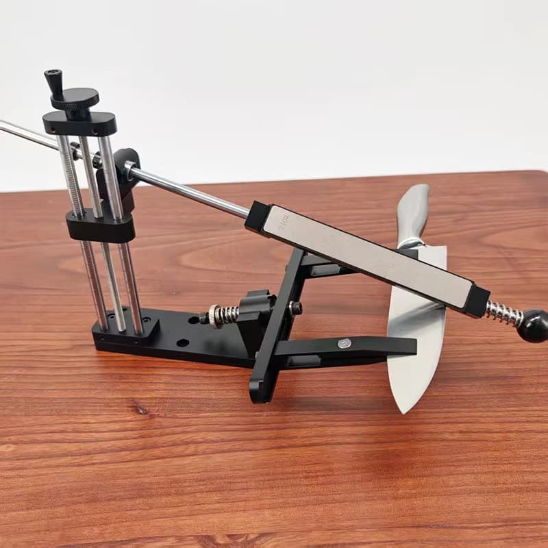 Zinc Alloy Fixed-Angle Knife Sharpener, Professional Woodworking Sharpening System, Rotating Adjustable Angle Sharpening Stone