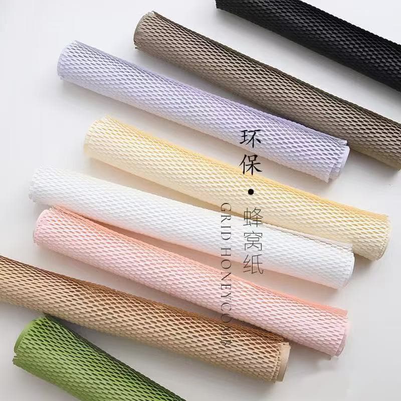 Valentine's Day Waterproof Honeycomb Paper, Trendy Honeycomb Mesh Paper for Fresh Flower Bouquet Inner Lining Wrapping Paper, Floral Craft Supplies
