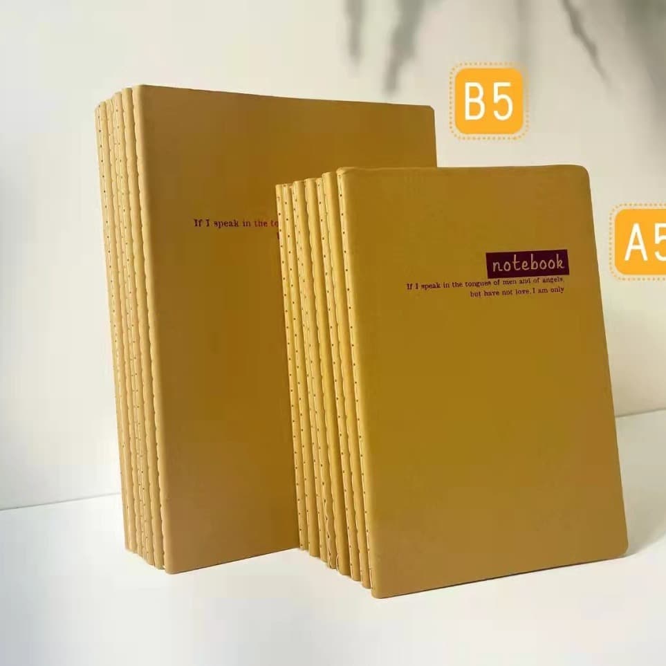 Xuening kraft paper cover with gold stamping, thread-bound notebook, 60 sheets thick.
