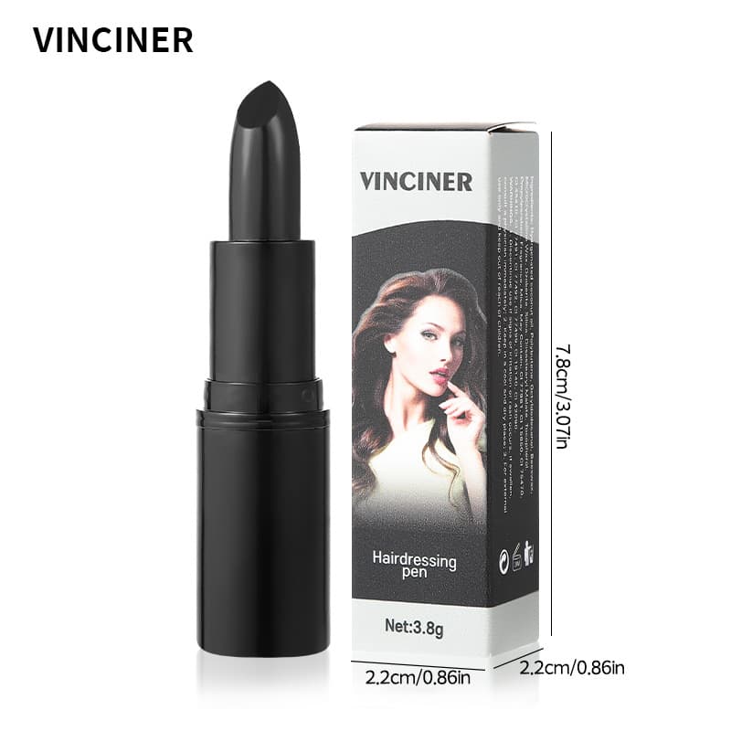 VINCINER Cross-border Exclusive One-time Touch-up Pen for Gray Hair Coverage Portable Lipstick-style Temporary Hair Color Touch-up