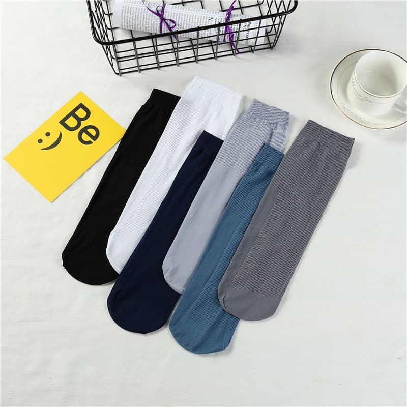 Men's Socks Summer Thin Style Business Lazy Foot Bath Sweat-Absorbent Disposable Socks Manufacturer Wholesale Men's Stockings Mid-Calf