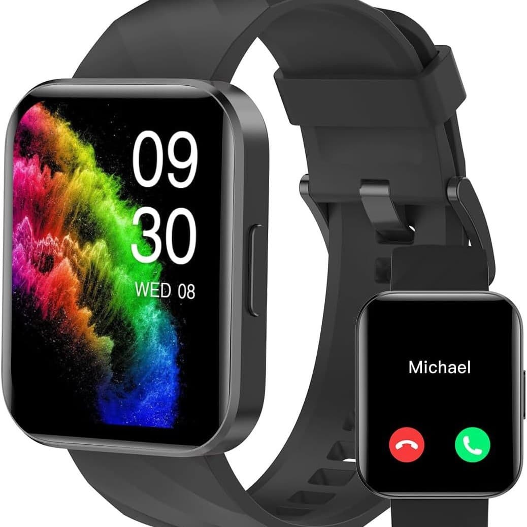 2025 Amazon Bestseller D1 Smart Watch for Men and Women, Bluetooth Calling, Heart Rate and Blood Pressure Monitoring, Running Watch