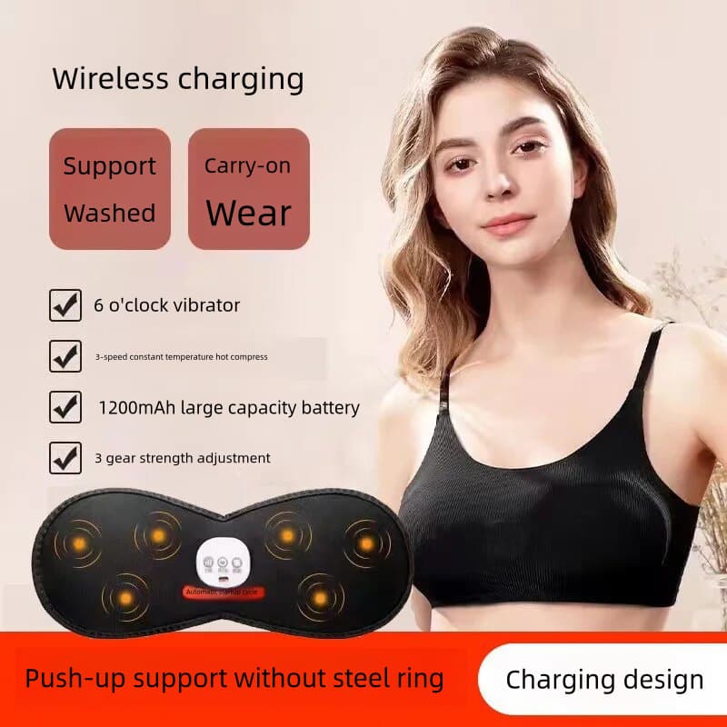 Cross-Border Smart Electric Bust Massager with Removable and Washable Design, Heat Compress Massage Bra - Massage Wonder