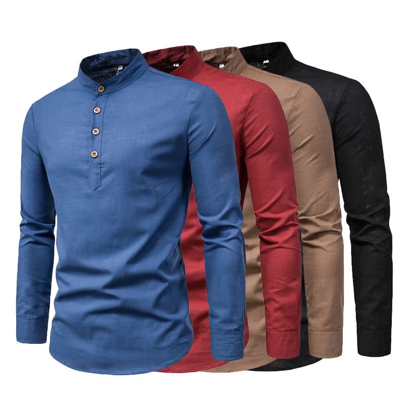Casual Work Shirt Half-Open Shirt