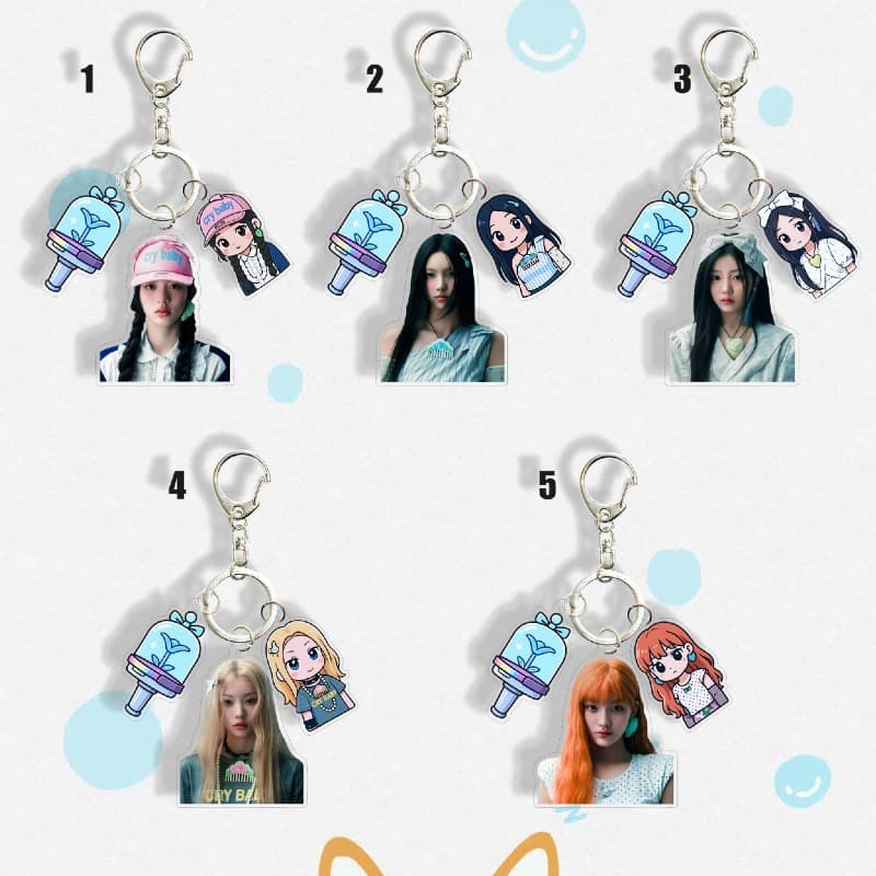 ILLIT Merch MINJU Lee Wonhee Wonyoung Chaewon Moka Flower Pendant Bag Charm Keychain 1630