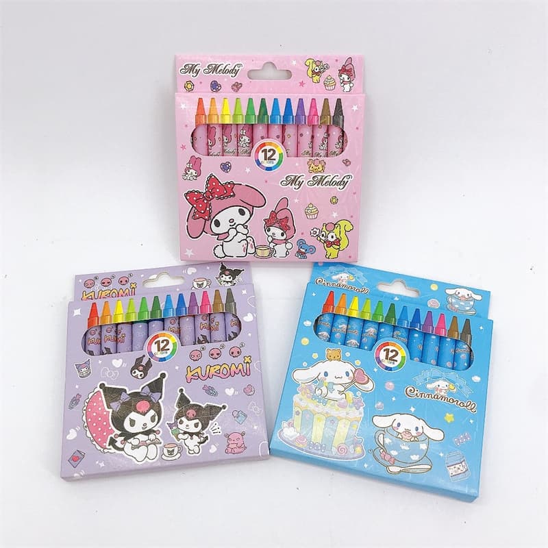 Kindergarten Student Drawing Pens Children's Painting Graffiti Brush 12 Colors Crayon Mini Art Supplies