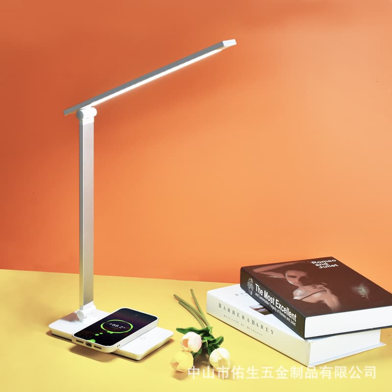 Cross-border Student Desk Lamp, Rechargeable and Plug-in Dual-Use Bedside Reading Lamp, Eye-Care Gift Lamp, Smart Foldable Desk Lamp for Dormitory Study
