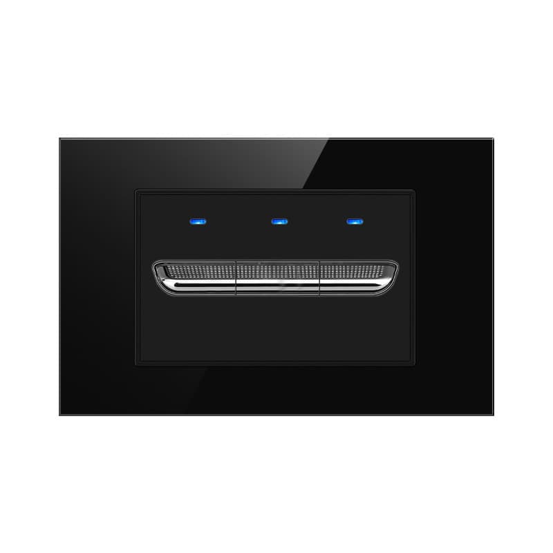 118 Type Switch Socket Taiwan North American Standard 3-Outlet USB Piano Switch Tempered Glass Panel Direct Export