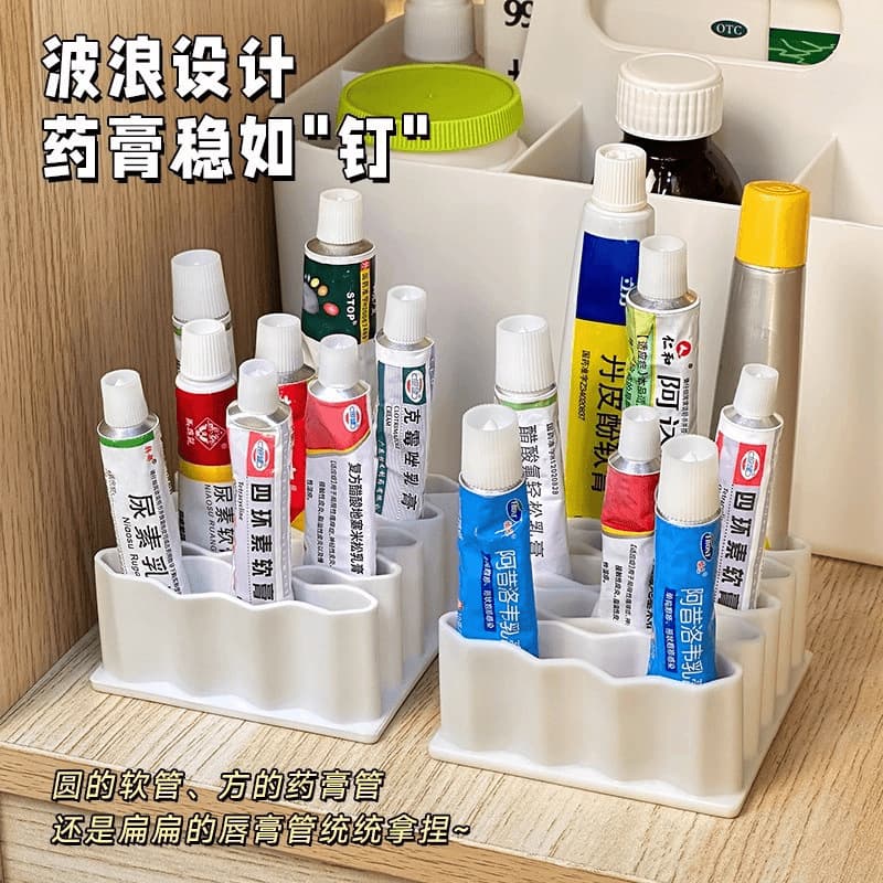 Pen holder storage wave pen holder office dormitory desktop ointment plaid makeup brush multi-functional storage rack