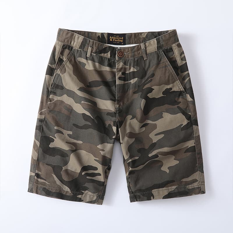 Casual Cargo Shorts for Men, Retro European and American Style Summer Cotton Camouflage Shorts, Men's Pants Factory Wholesale