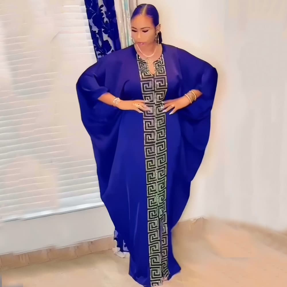 Wholesale African Plus Size Women's Loose Dress Long Dress Source Factory Stock