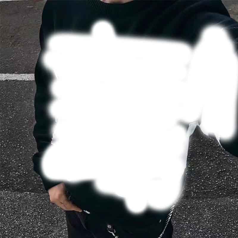 2024 Autumn/Winter New European and American Style Fashion Casual Knit Sweater with Letter Pattern, Round Neck Men's Sweater