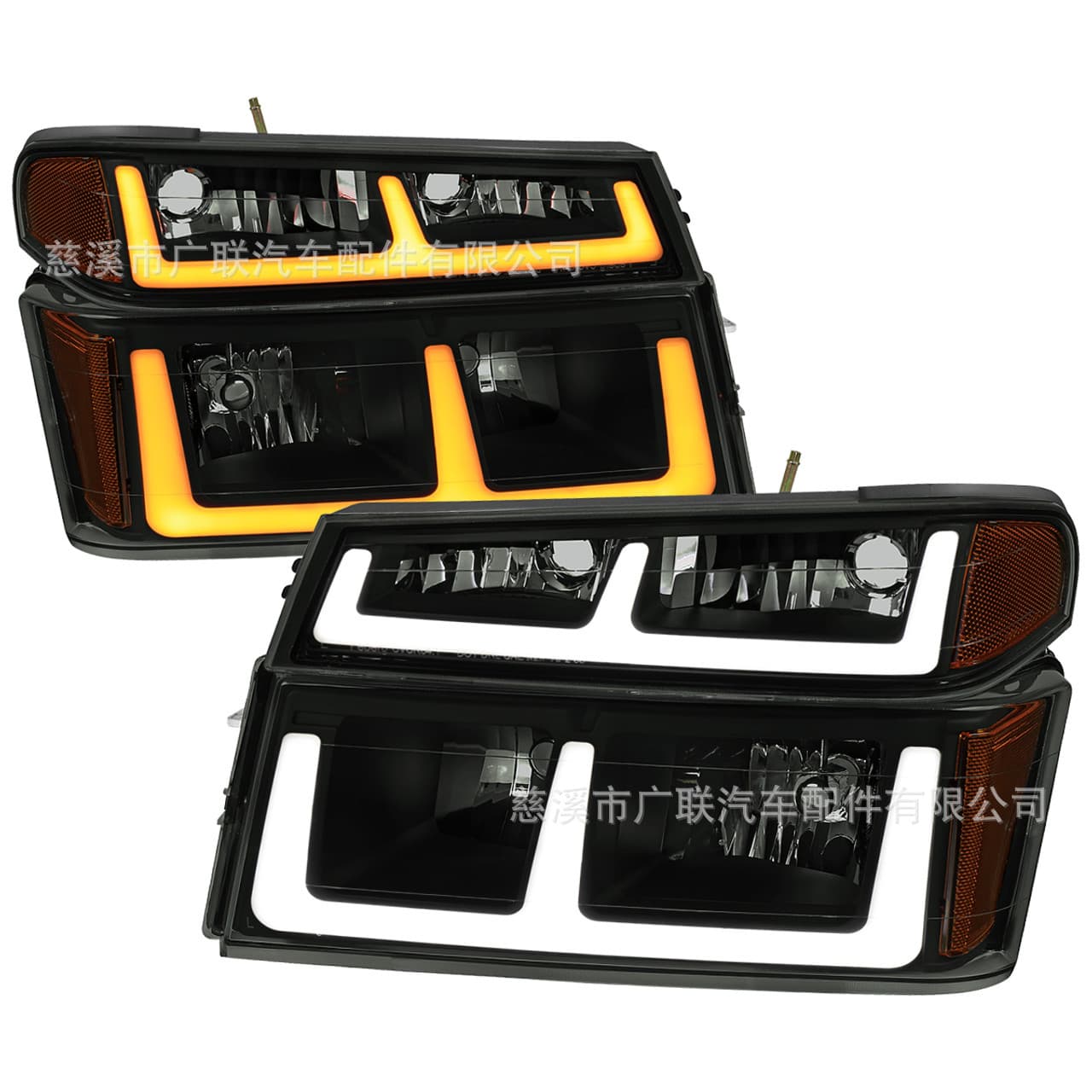 Headlights Compatible with 2004-12 Chevrolet Colorado GMC Canyon LED Daytime Running Lights Headlamp