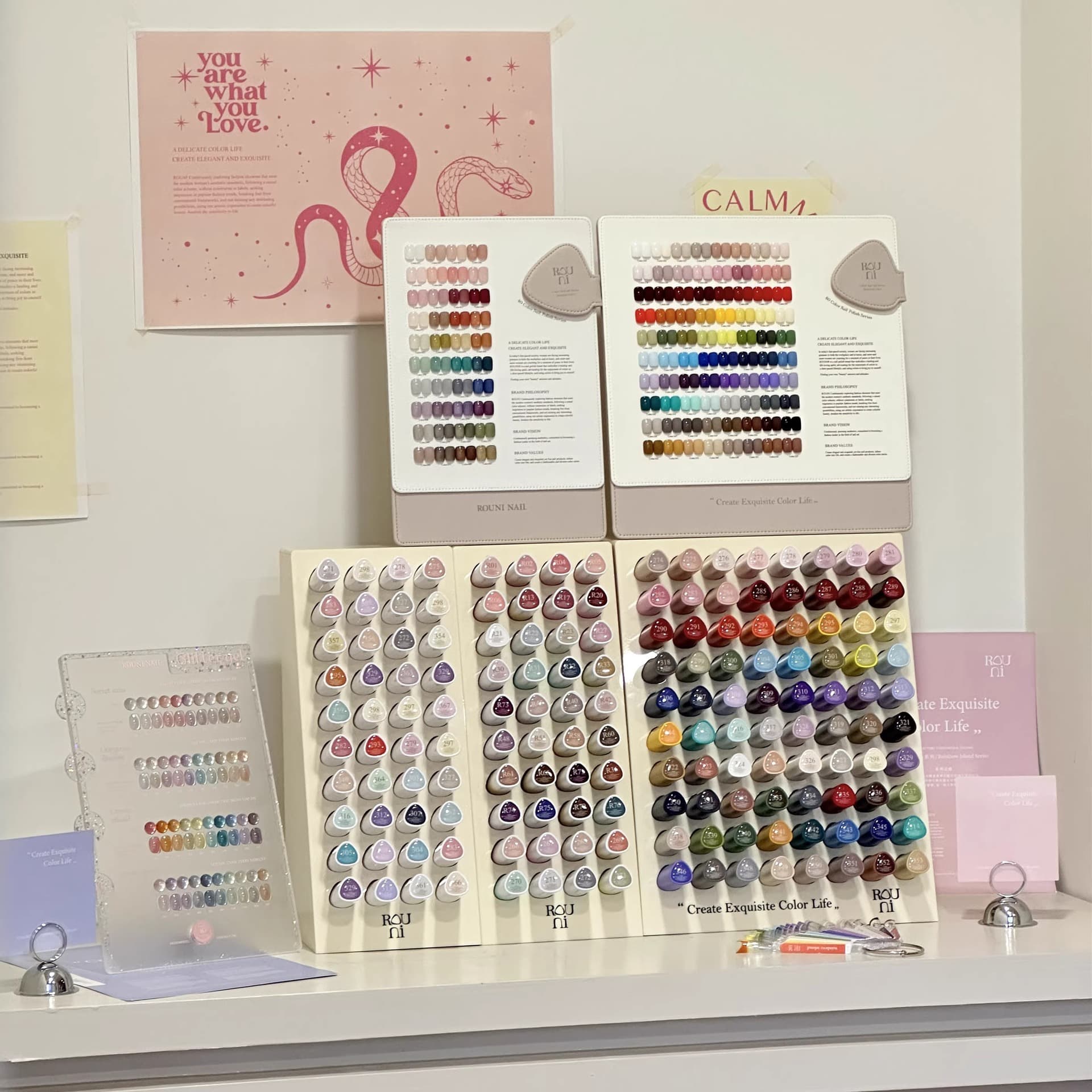 ROUNI Beauty Expo new product Rainbow Island 80 colors tea fruit 40 colors little snake fairy cat eye 40 colors nail polish