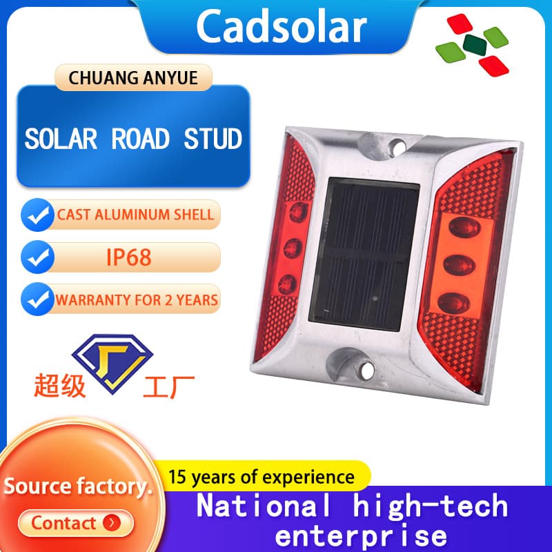 Solar Road Stud Lamp Road Safety Light Traffic IP68 Road Nail