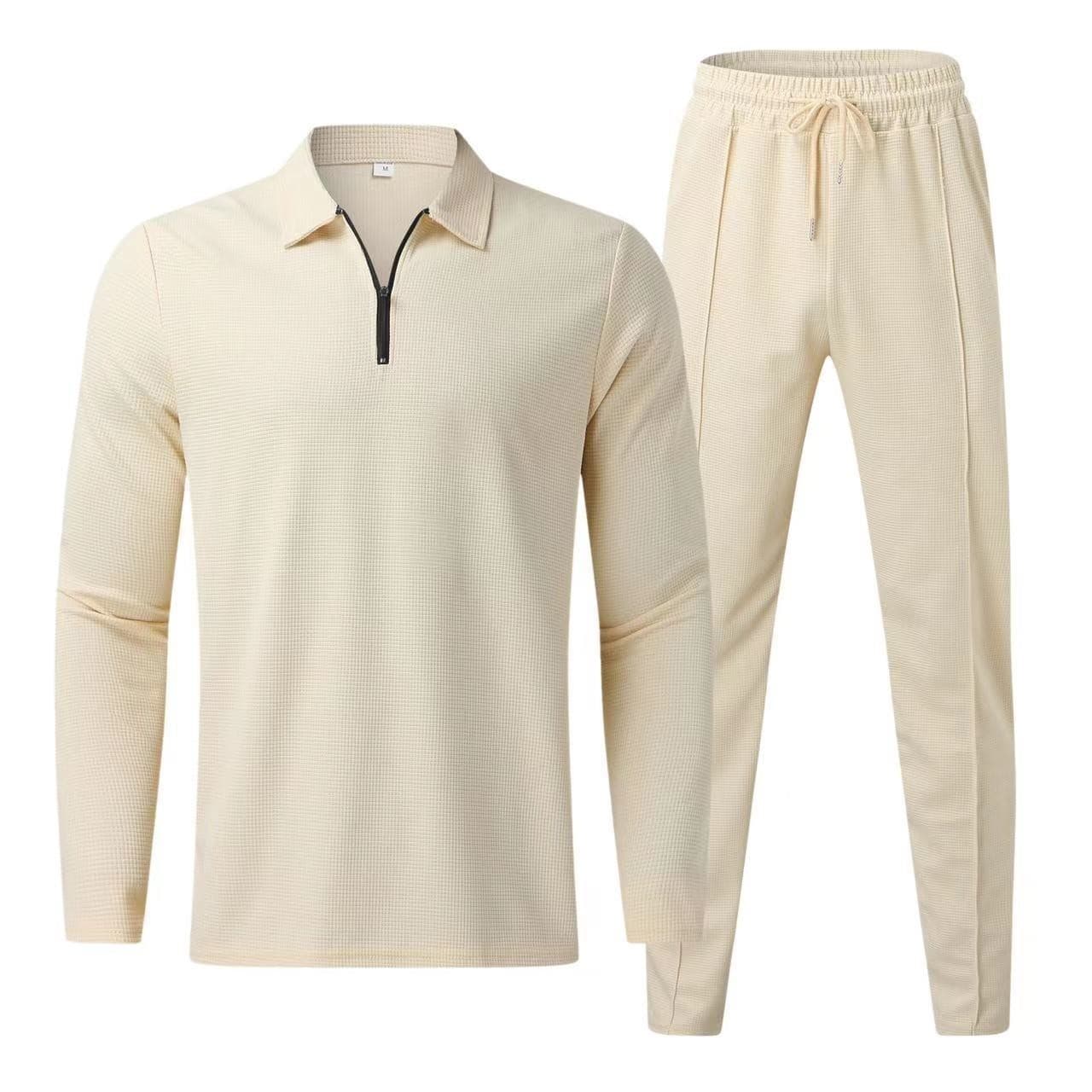 Wish Independent Site Cross-border Europe/US Amazon European Size Long Sleeve Long Pants Two-Piece Sport Casual Men's Set