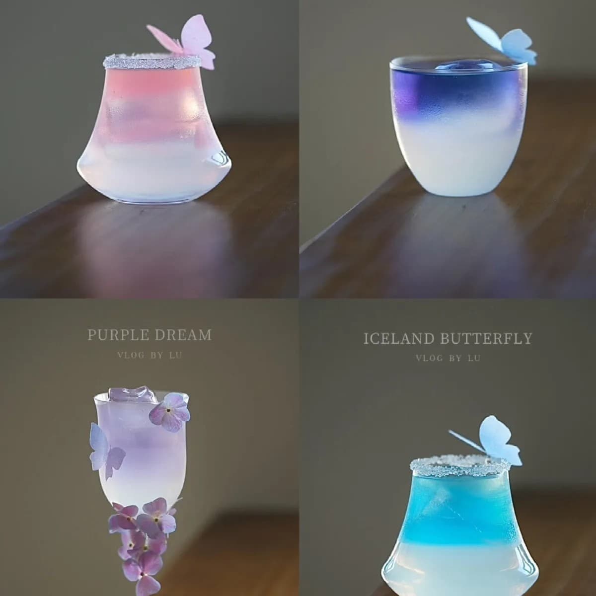 Edible Wafer Paper Butterfly Cocktail Glass Decoration, Dish Plating, Cold Dish Cake Decor, Copyrighted Product
