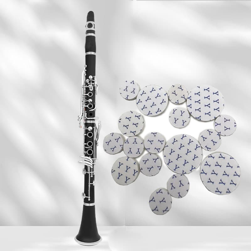Clarinet Pad Foam Integrated Sound Hole Pad Clarinet Instrument Pad B-Flat Clarinet 17-Key Pad 3g
