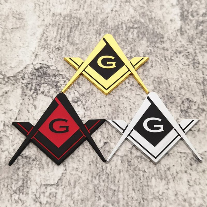 Cross-border supply of Masonic car logos, Masonic fraternity car stickers, 3D three-dimensional badge car stickers