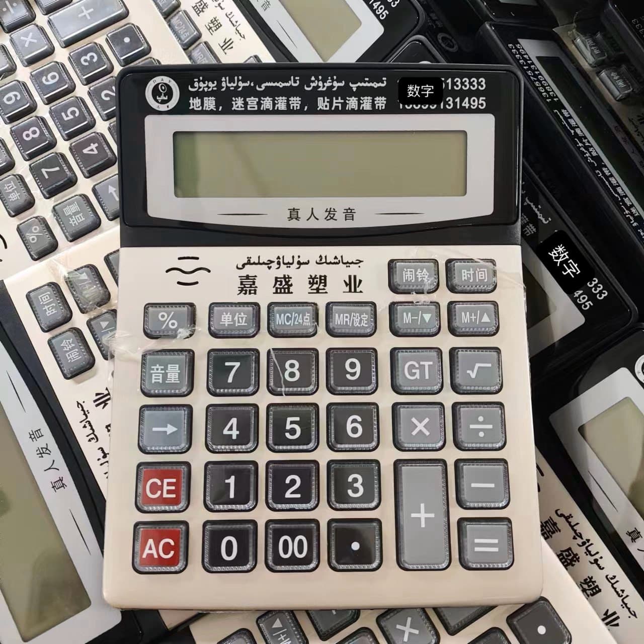 Voice calculator printing logo financial calculator reporting computer date and time alarm clock computer printing