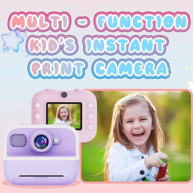 Cross-border Hot Selling Kids Digital Camera M8 Instant Print Camera Print on the Go Polaroid Style Camera Toy