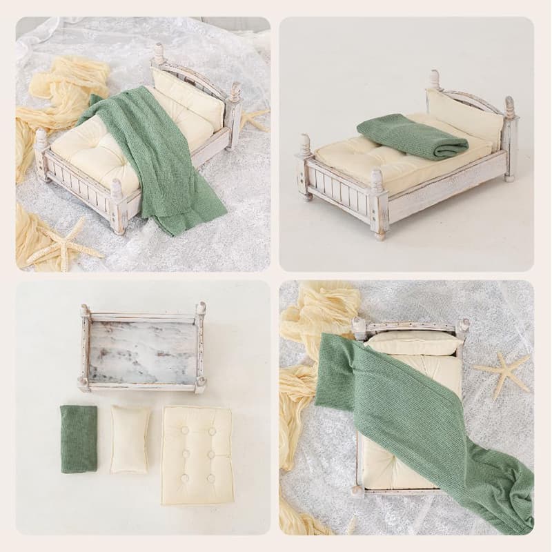 Source Factory Newborn Wooden Photo Props Solid Wood Distressed Crib Children Photography Props Cross-border