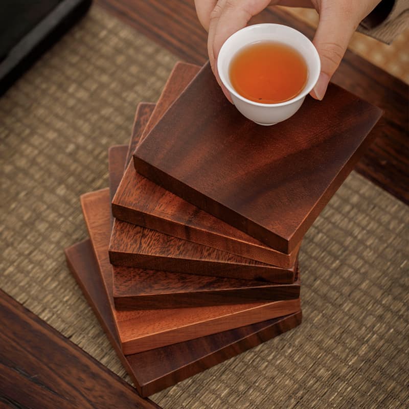 Tea coaster, tea ceremony spare parts, anti-scalding insulation pad, coffee coaster, wooden coaster, walnut Kung Fu tea ceremony pot cushion