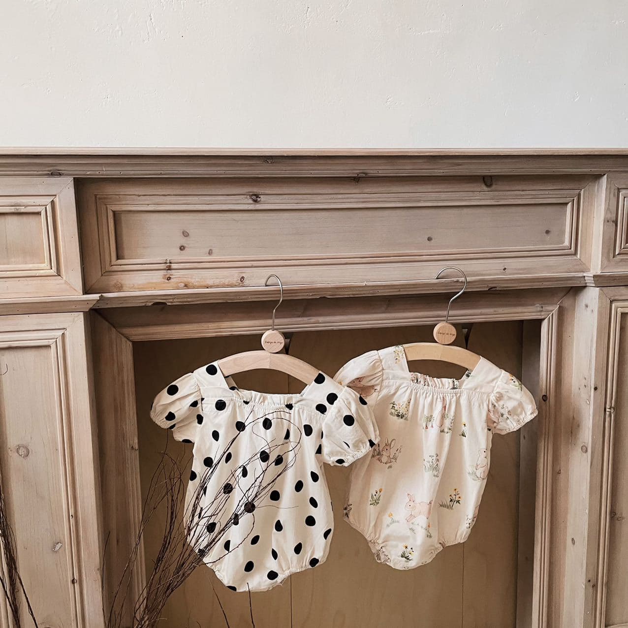 INS style infant summer square collar Zou Zou short-sleeved polka-dot harem baby girl princess style animal one-piece crawl suit