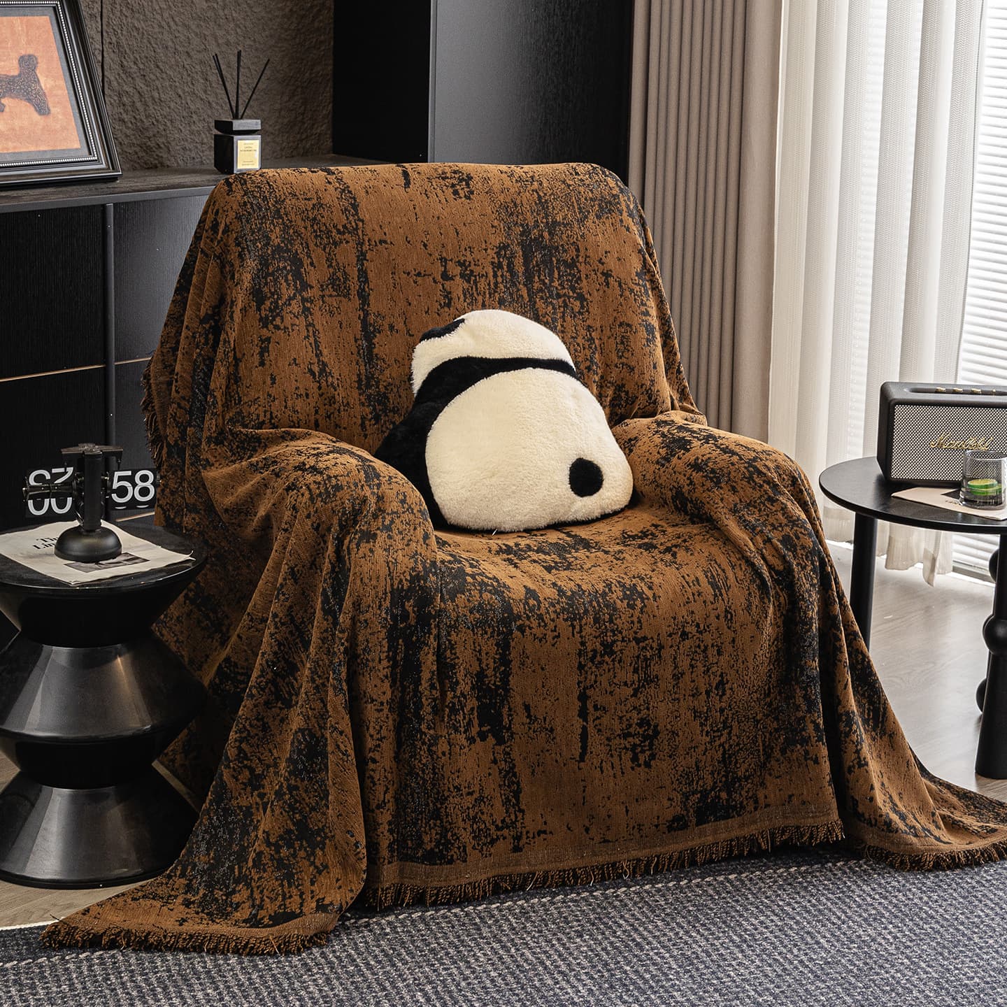 Single Sofa Cover Vintage Luxury High-End Four Seasons Universal Full-Cover Single Seat Sofa Throw Cloth Cover