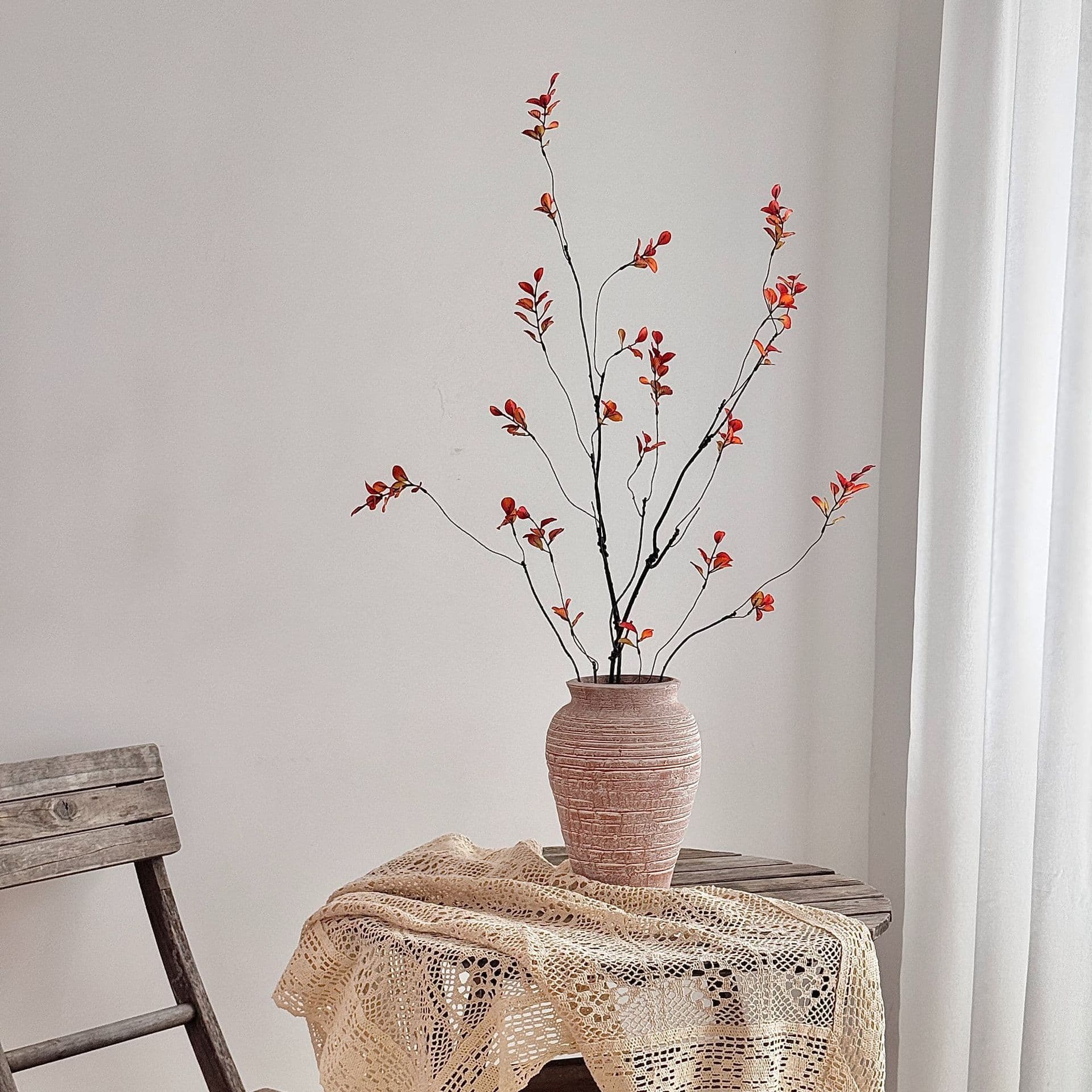 Chinese Artificial Autumn Branches for Flexible Arrangement, Home Hotel Decoration Floral Setup, Artificial Greenery Display Props