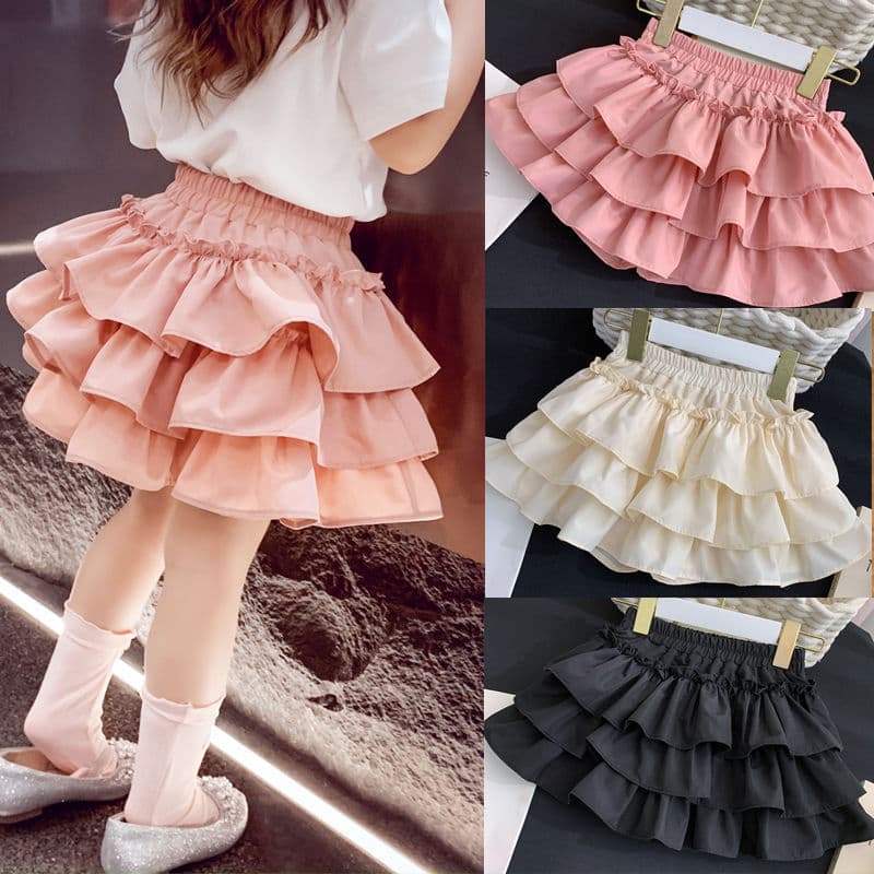 Girls Summer Skirt Children's Cake Skirt New Princess Skirt Big Child Fashionable Puffy Layered New Chinese Style