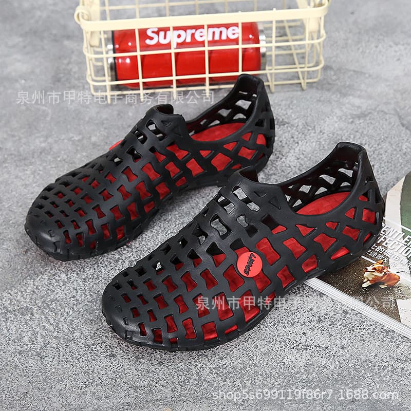 Cross-border Summer Large Size Sandals Korean Style Slip-on Clogs Beach Shoes Couple Shoes Export Men's and Women's Shoes Comfortable