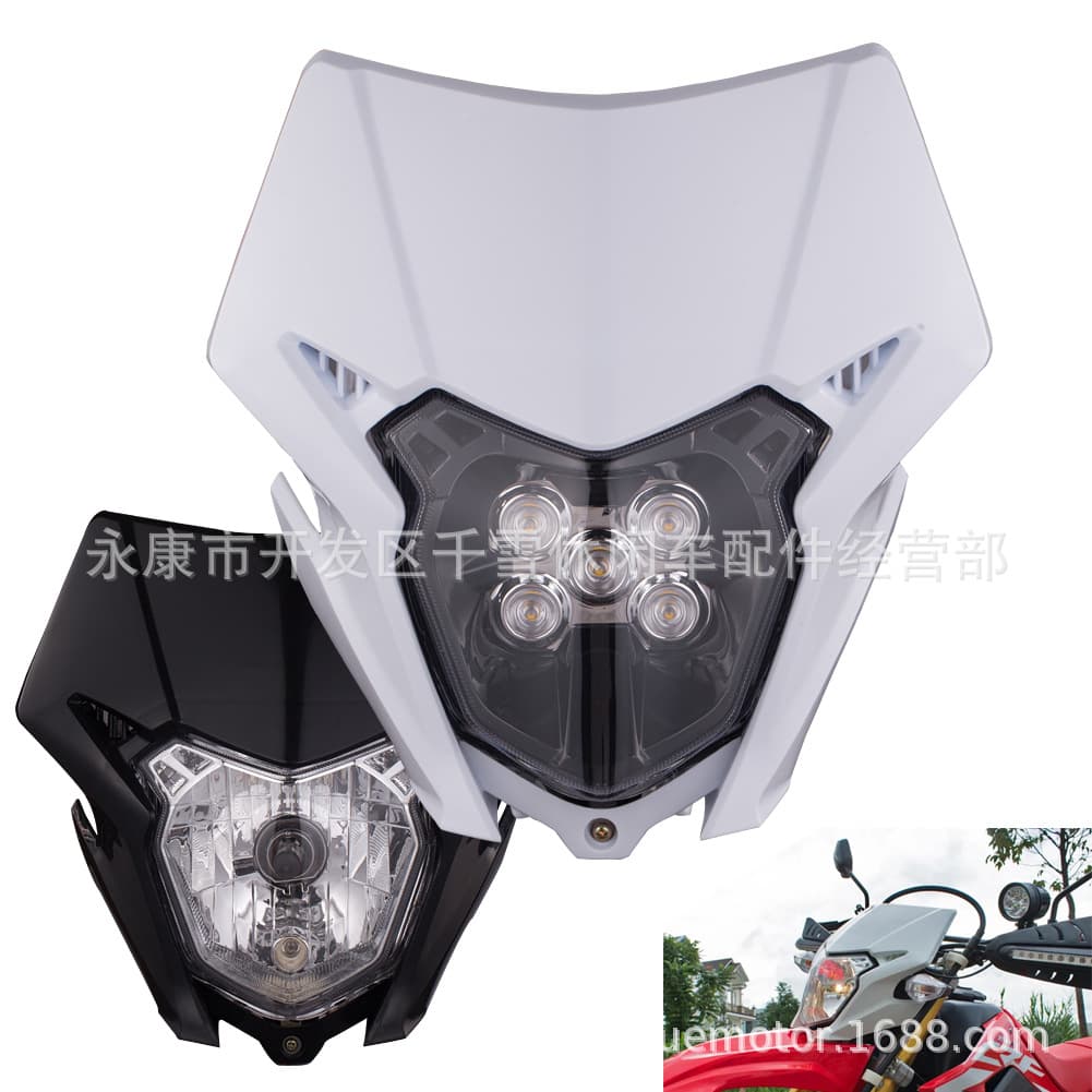Suitable for CRF150L motorcycle headlight LED daytime running light ghost face headlight head cover 2016-2019