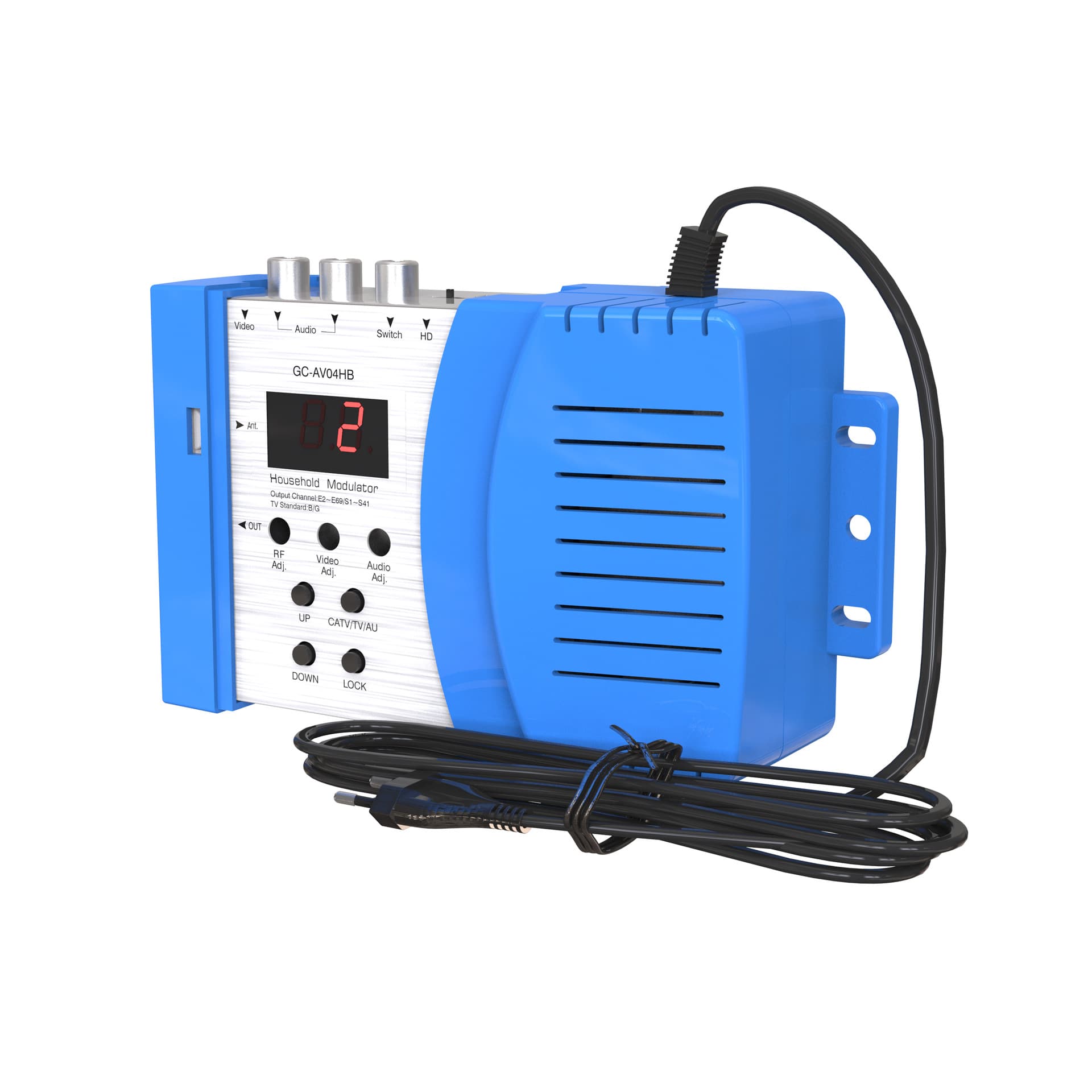 CATV VHF UHF High-Definition Modulator HD/AV TO RF Cable TV Front-End Modulator HDM69
