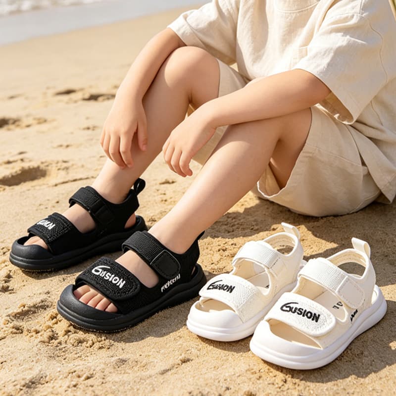 Lightweight Baby Sandals Summer Non-Slip Soft Sole Infant Shoes Closed-Toe Walking Shoes Boys and Girls Beach Shoes 1-3 Years
