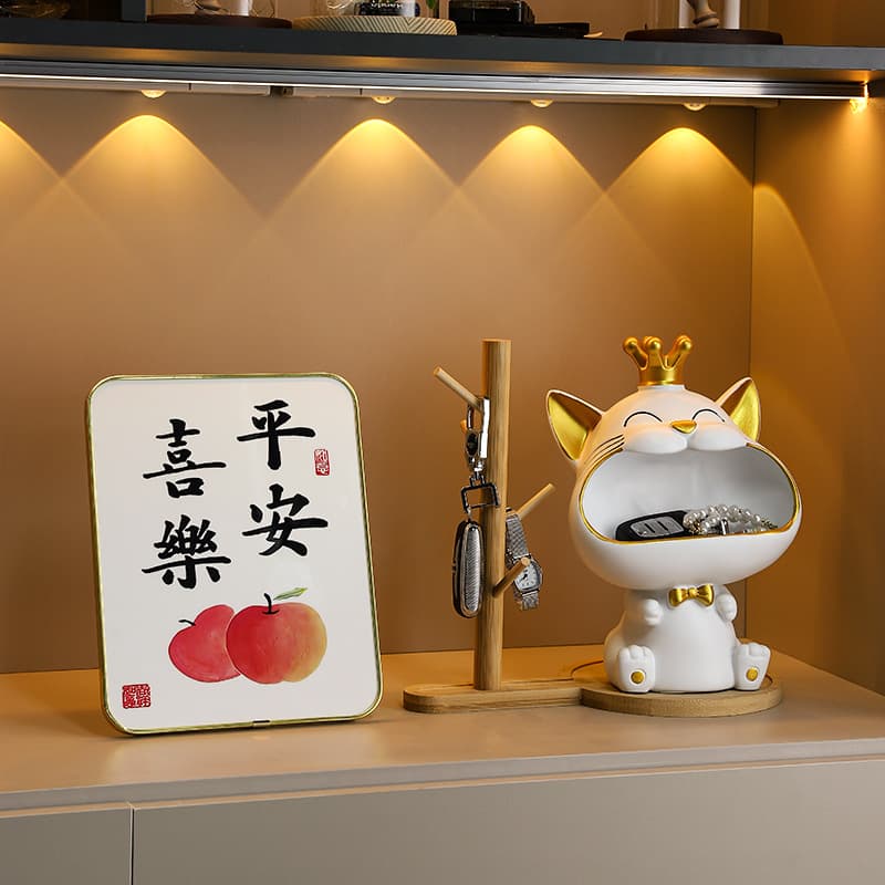 Creative Lucky Cat Key Storage Ornaments Entrance Entrance Home Desktop Decorations Housewarming Gifts