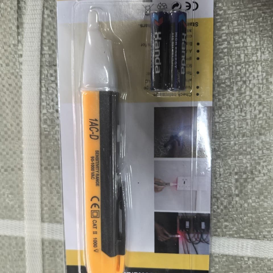 1AC-D Non-Contact Electrical Tester Pen, Non-Contact Induction Voltage Tester with Audible and Visual Alarm