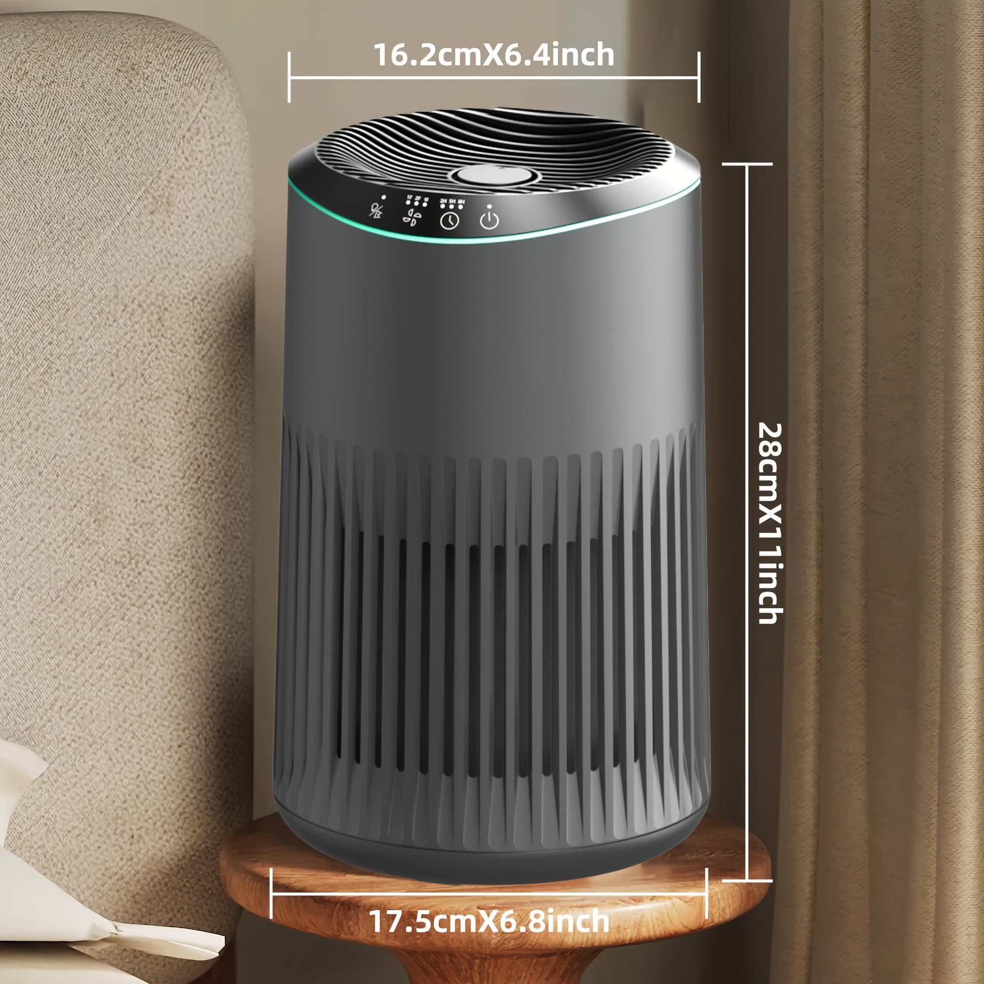 ③K1212026 New Cross-border Drop Shipping Air Purifier for Home Allergen Dust Bedroom Cover