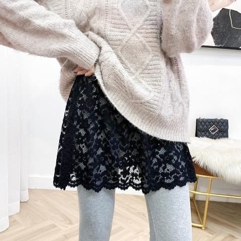 Lace skirt skirt can be worn with high waist, medium length, new style, versatile see-through gauze skirt, long skirt, bottoming mesh petticoat