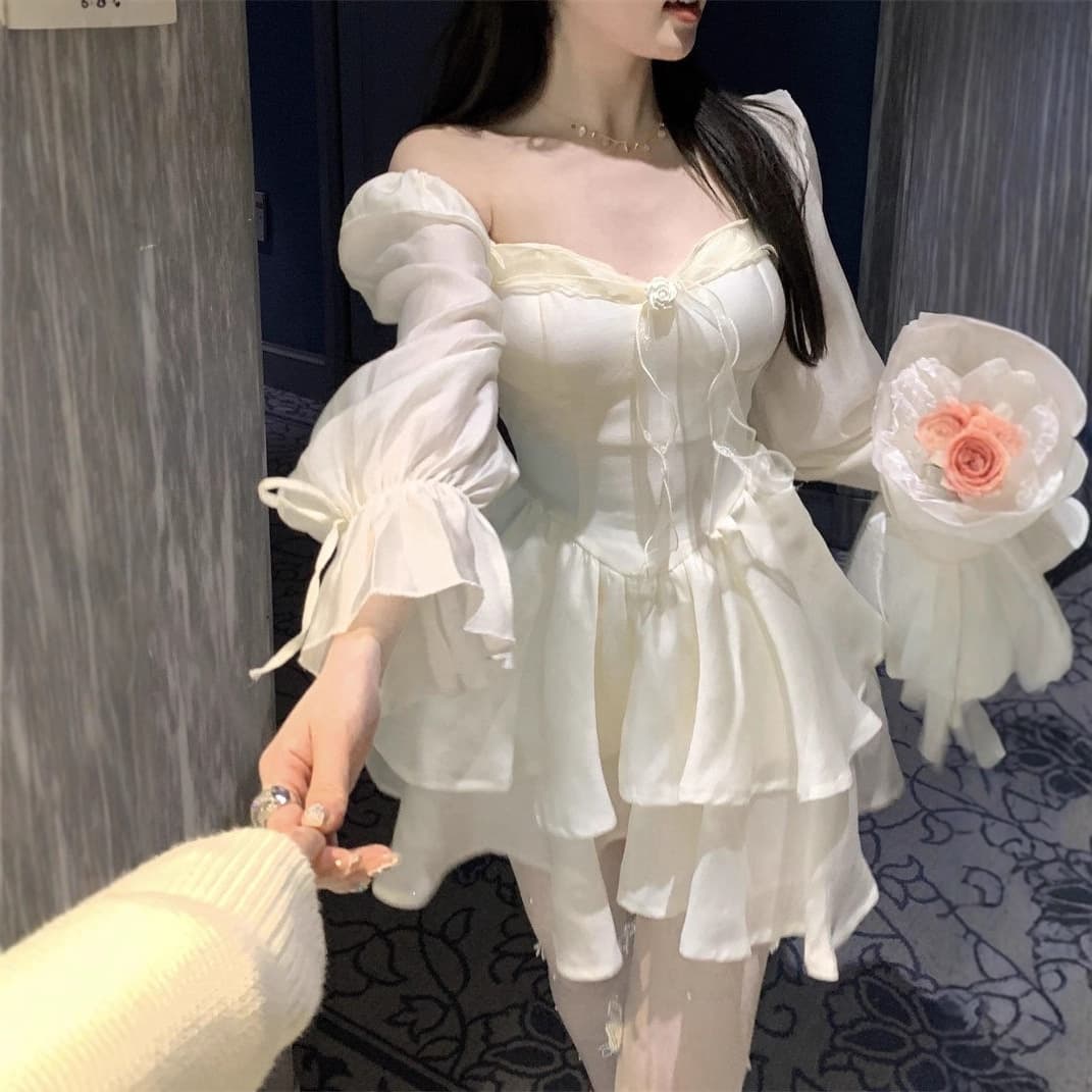 Runaway Princess Tutu Dress Fairy Petite Fairy Dress Gentle Birthday Dress Slimming Strapless Dress