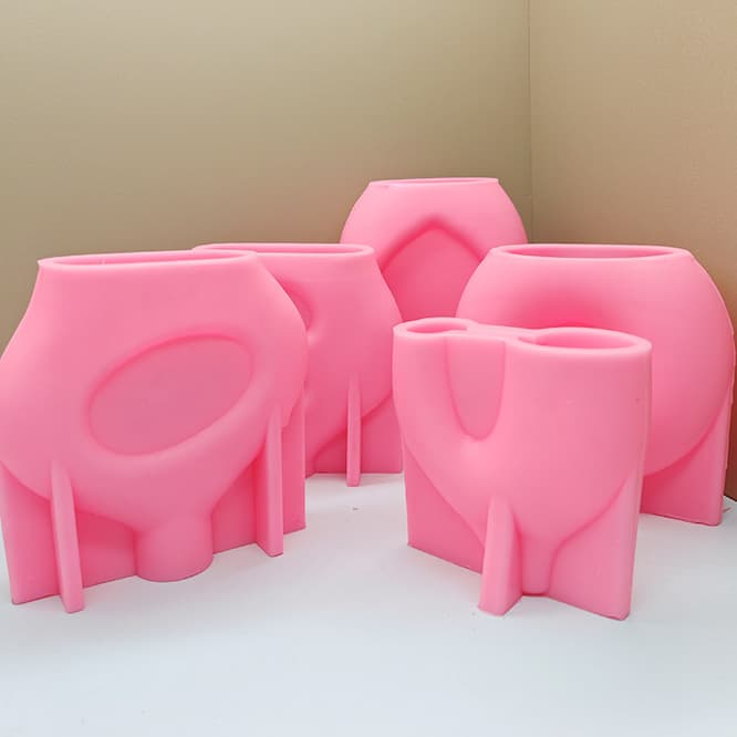 Multiple Hollow Vase Silicone Concrete Mold Unique Flower Pot Art Decoration Ornament Mold Cross-Border Version