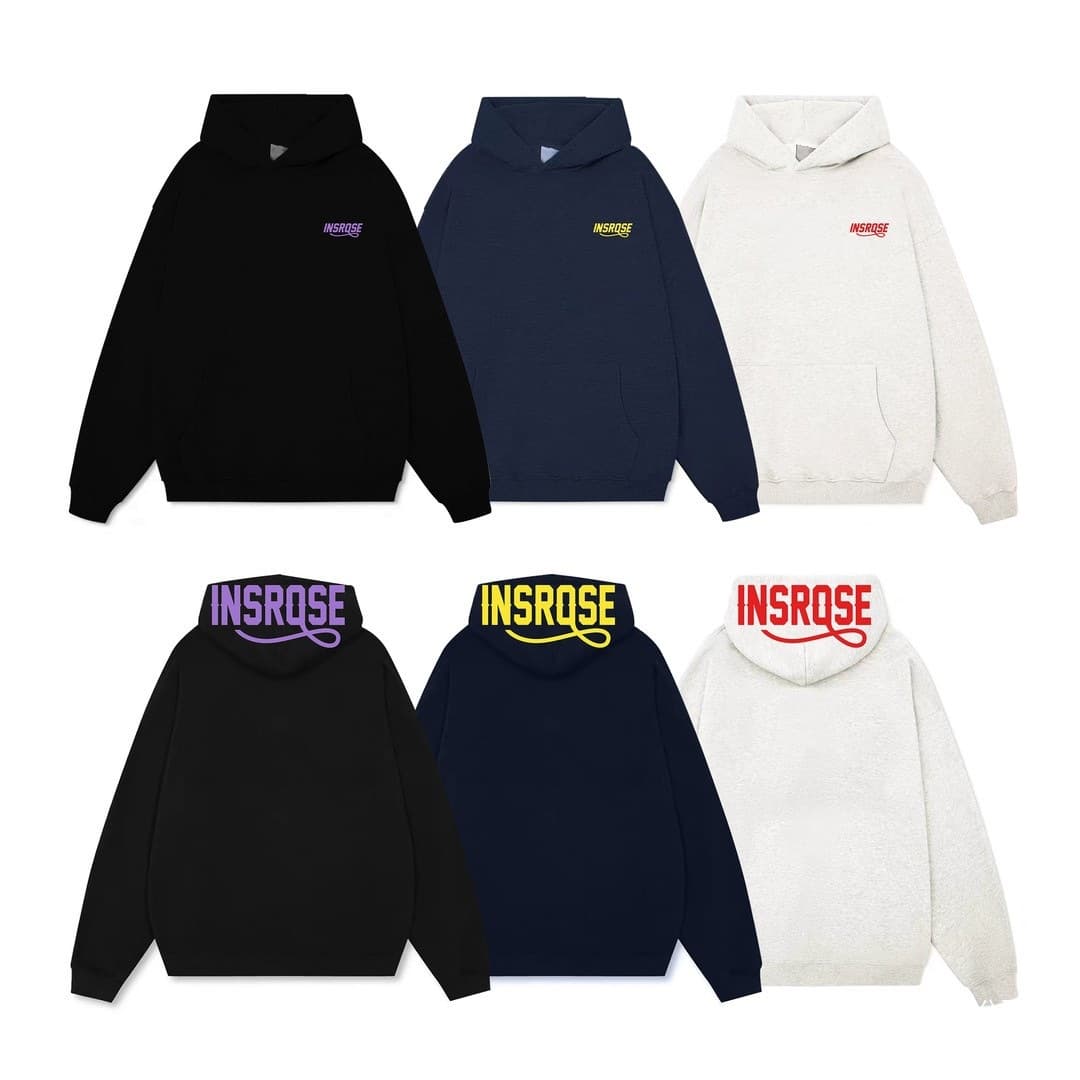 American-style retro collegiate lettering embroidered hoodie sweatshirt, loose fit, trendy, versatile for autumn/winter, ready stock.
