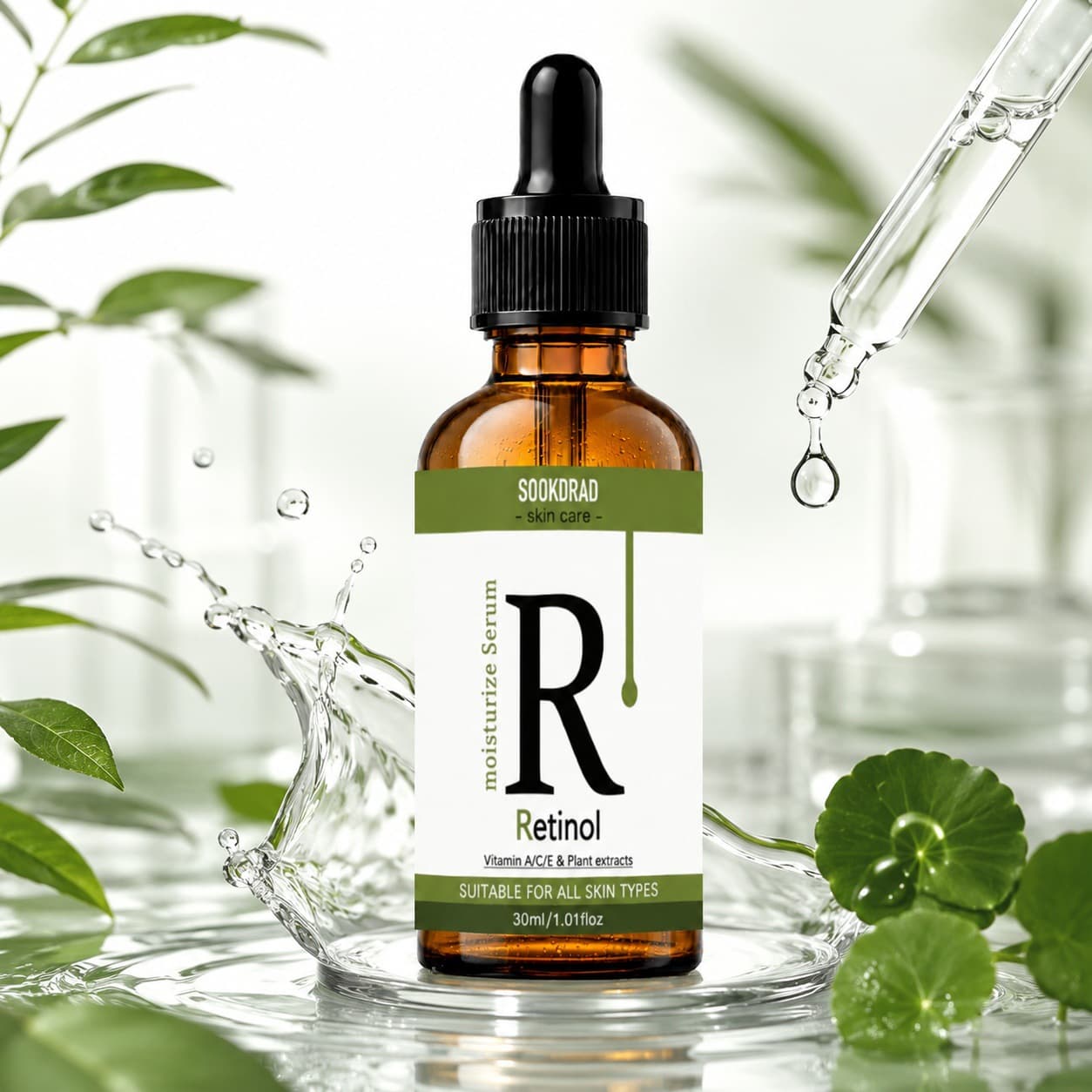 Cross-border Serum Retinol Moisturizing Essence Vitamin ACE Plant Extract Suitable for All Skin Types TEMU Asia