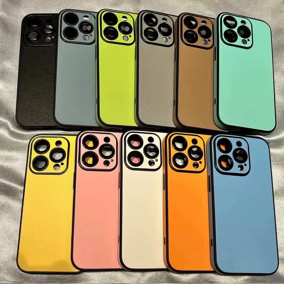 Side Sticker Case Compatible with Apple iPhone 16 Pro iPhone 17 Pro Candy Color Full Coverage Lens 14