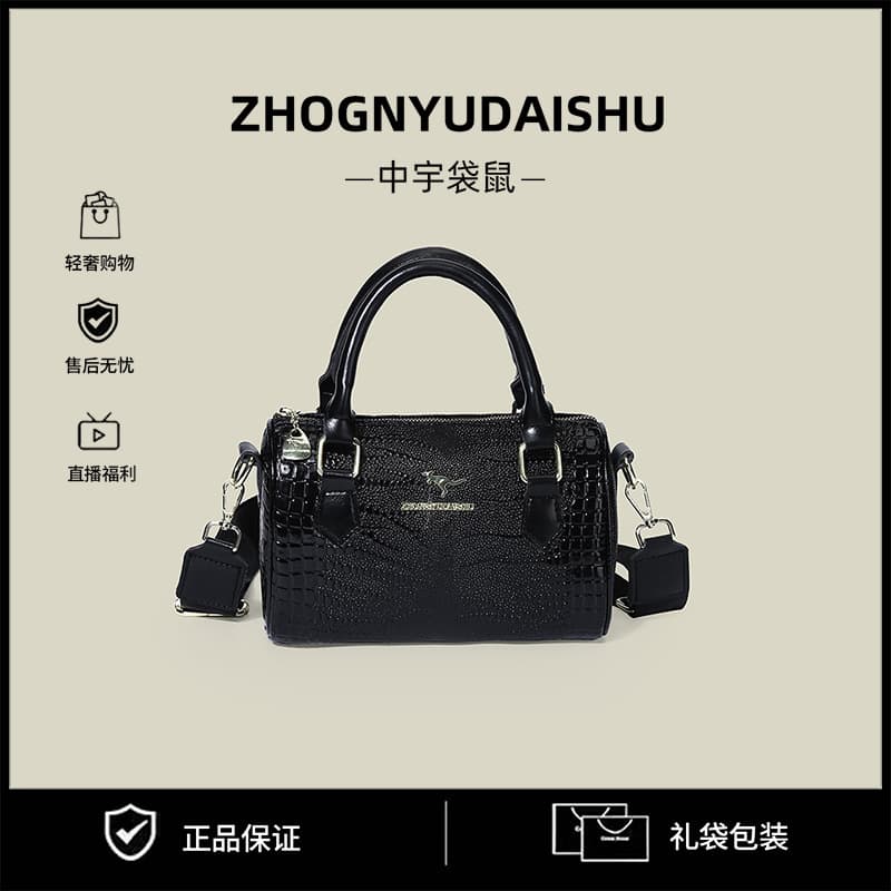 Foreign Trade Fashion Handbag for Women 2024 Cross-Border New Style Premium Texture Crocodile Pattern Handbag Chic Shoulder Crossbody Bag