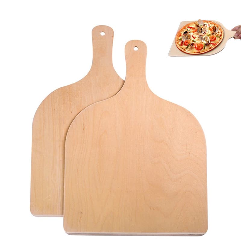 Factory direct wholesale pizza spatulas, wooden pizza boards, homemade baking bread boards, kitchen cutting boards, and vegetable cutting boards.
