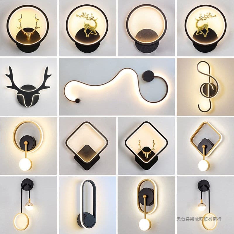 Wall lamp bedroom new wall lamp living room balcony corridor aisle lamp stair lamp led room creative bedside lamp