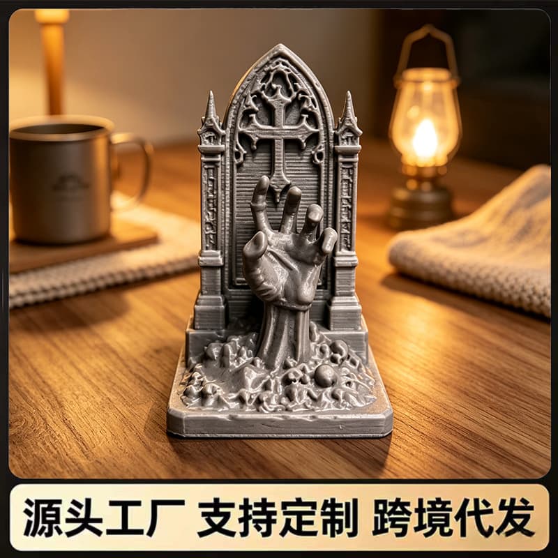 Cross-border new product 3D printed zombie graveyard hand horror tombstone decoration Halloween, interior decoration ornaments