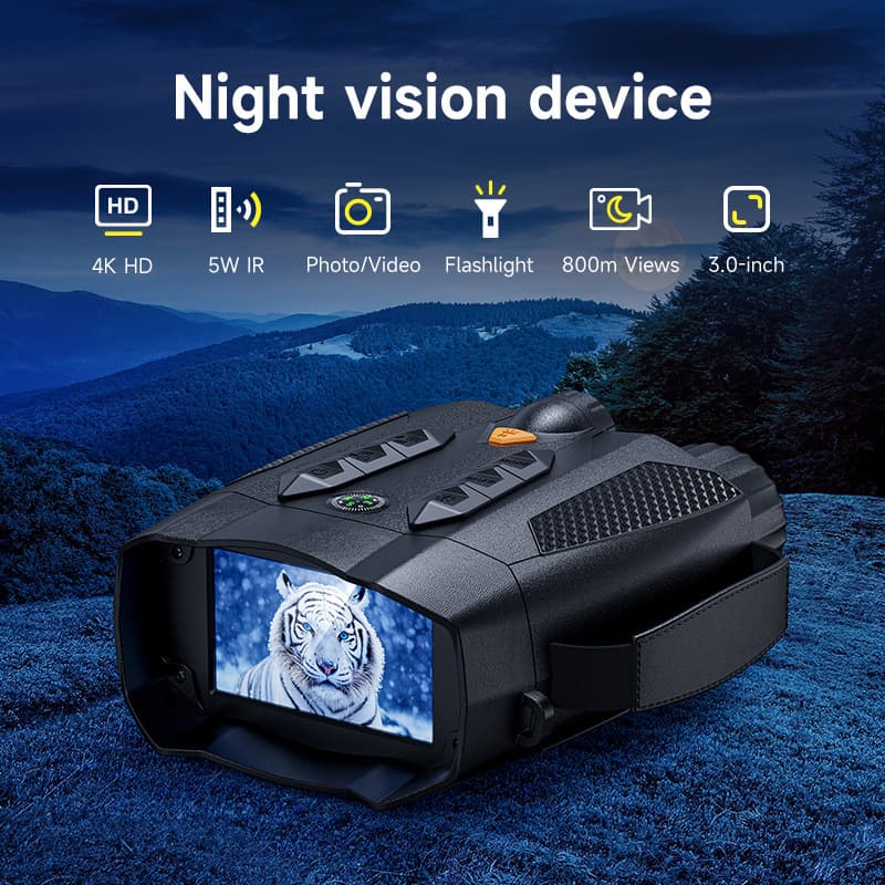 Cross-border Hot Selling 326 Binocular Night Vision Scope 48MP 3-inch Large Screen 800m Low-Light Full-Color Full-Black HD Night Vision